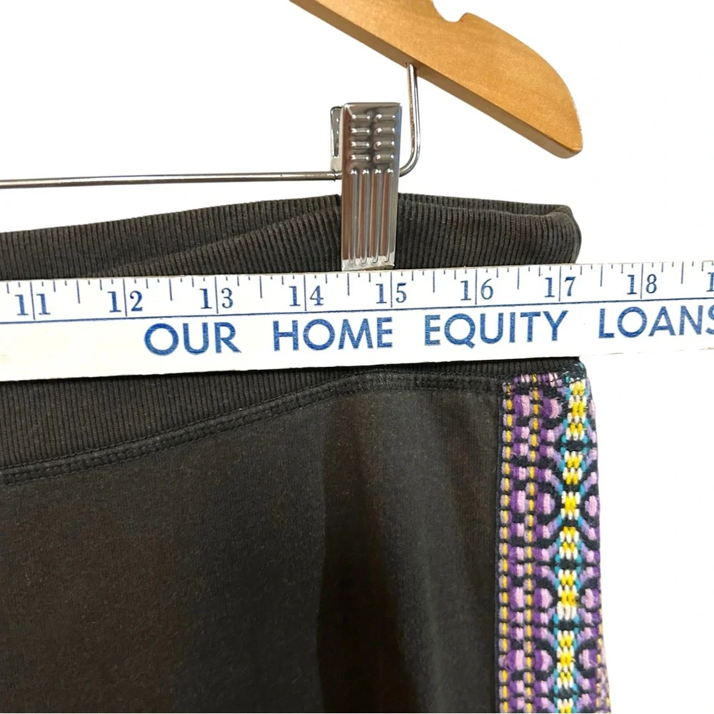 Lucky brand S-L sweatpants “hippie” butt embroidery side trim wide leg Y2K boho - Picture 9 of 16